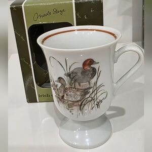 Mads Stage Irish Coffee Krush White Mug with Duck Design